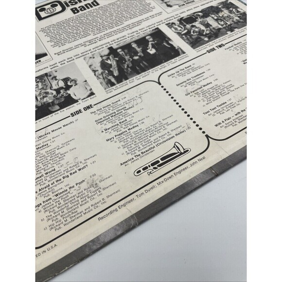 VTG RARE 1972 WALT DISNEY WORLD BAND RECORD ALBUM BUENA VISTA RECORDS STER 3337 - Picture 6 of 9